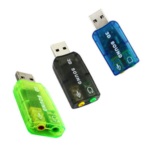 Mini Portable <strong>USB</strong> 2.0 3D Virtual 5.1 Soundtrack Sound <strong>Card</strong> External 2CH Speakers Microphone Earphone Interface for PC Computer - Product Image 2