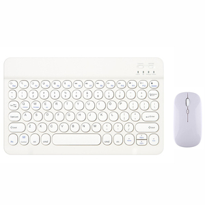 Conjunto de teclado y ratón bluetooth para windows, IOS y Android OS, varios colores, teclas redondas Retro de 10 pulgadas, de fábrica - Product Image 1