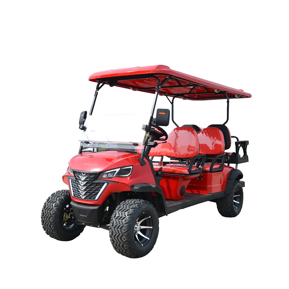 instock China Hot Sale Manufacture 4 6 Seater 72v Electric golf cart 4x4 hunting golf carts on sale