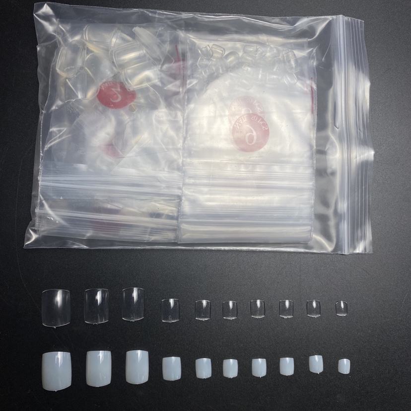 500Pcs Normal Toe Bolsa Natural