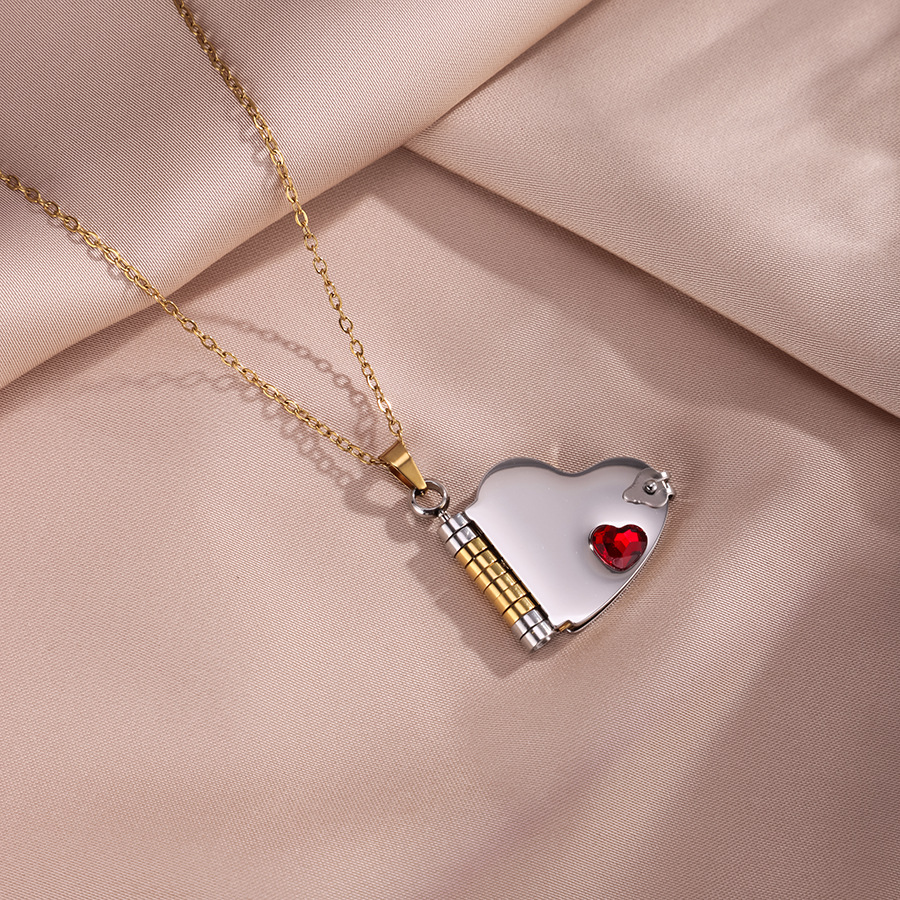 Or intermédiaire + coeur pêche rose