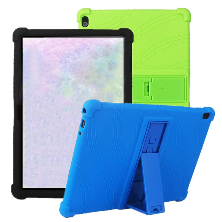 Casing Tablet Antiguncangan dengan Dudukan Silikon Lunak Penutup Belakang untuk iPad 5 6 7 Air 2