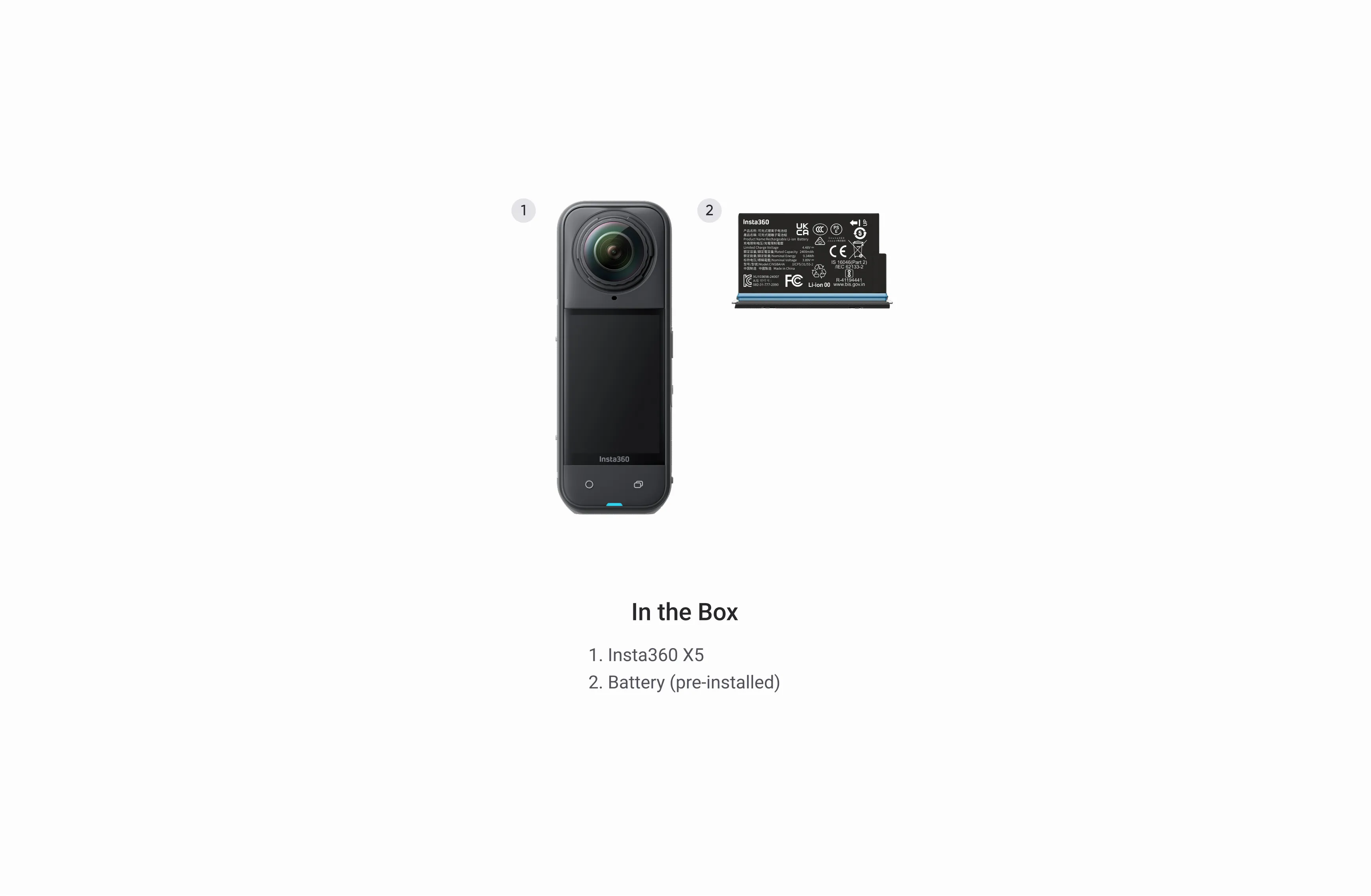 Ensemble standard Insta360 X5