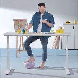 Para Amazon Electric 0,6-1,25 m Marco de metal ajustable Oficina/Hogar PC/Ordenador portátil Escritorio con patas de metal Mesa de pie
