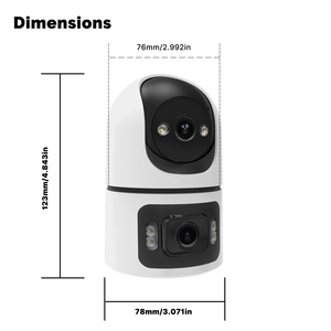 Moes Tuya WiFi Smart Camera interna 8MP obiettivo doppio schermo 2.4G/5G di rilevamento del movimento di visione notturna a infrarossi Auto traccia Audio bidirezionale - Product Image 4