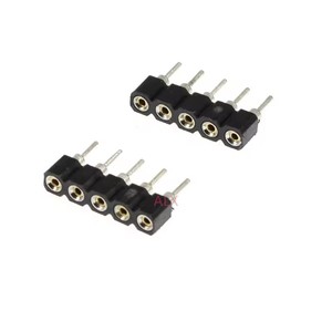 1x5 PIN singola fila rotonda femmina perno intestazione 2.54MM PITCH Strip connettore 5 p 5 PIN 5 PIN per scheda PCB arduino