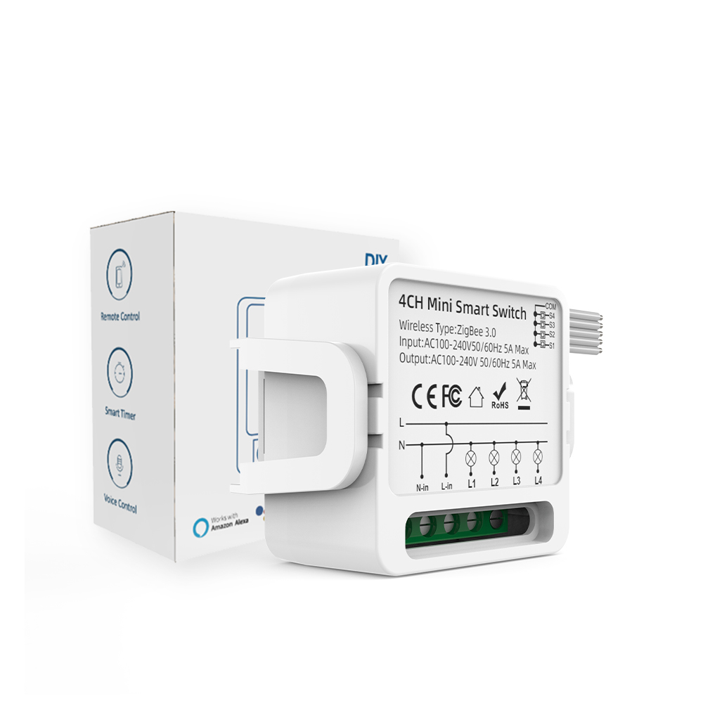 Blanc-4 gangs Zigbee 5A