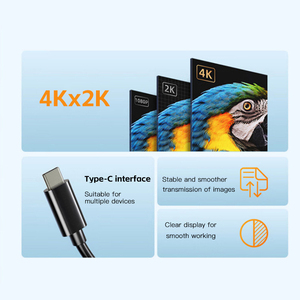 <strong>USB</strong> C <strong>to</strong> <strong>HDMI</strong>-Compatible <strong>Adapter</strong> Cable Type C 4K <strong>USB</strong> 3.1 HDTV Converter Cable for Projector PC MacBook Pro Laptop Tablet HUAWEI - Product Image 3