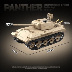 QuanGuan 100245WW2ミリタリーモデル第二次世界大戦ドイツ中型タンクコレクションモデルDIYアセンブリレンガのおもちゃビルディングブロックセット - Product Image 4