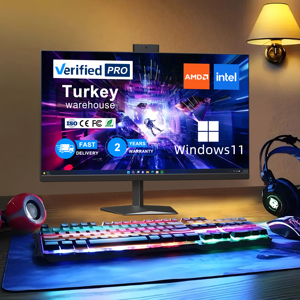 Factory Supply Touch Screen 27 Inch AIO PC Monoblock Core I3 I5 I7 Gaming Desktop <strong>Computer</strong> 16G RAM 256G SSD All in One PC - Product Image 1