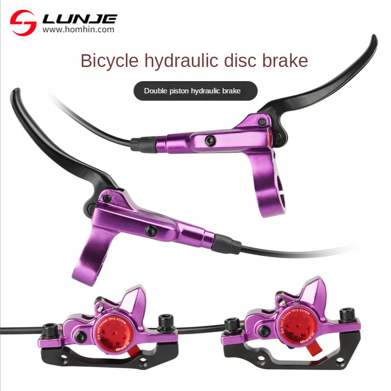 LUNJE Disc Brake Mountain Bike Hydraulic Disc Brake 800/1400mm MTB Bicycle Hydraulic Brakes Front/Rear Bike Part