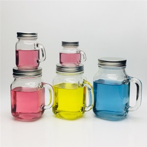 50ml 120ml 420ml 500ml 620ml金属蓋付きジュースビールミルクティー用の高品質の正方形の飲料メイソンジャー - Product Image 3