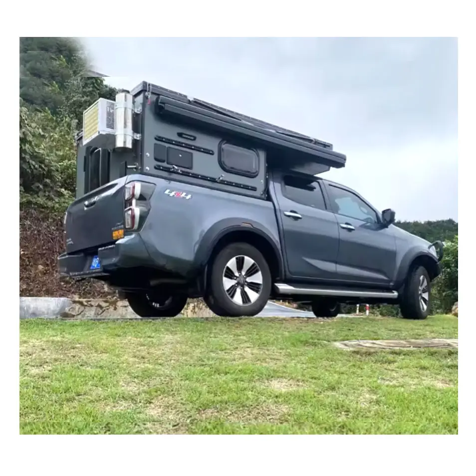 Mini campista van pop up expedição pegar caminhão campista rv com chuveiro para pickup preço de atacado
