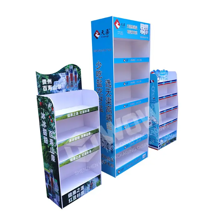 PVC Display bergelombang berdiri PVC Display berdiri produsen PVC meja Display palet