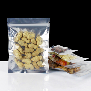 Alüminyum folyo yarı şeffaf alüminize Yin Yang kılıfı şeffaf ön plastik kullanımlık Zip kilit çanta yarı-şeffaf çanta