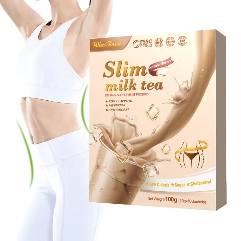 Perte de poids thé au lait remplacement de repas minceur herbes régime Detox brûleur de graisse nutrition shake poudre thé au lait mince