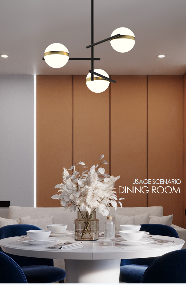 Factory Price Nordic Luxury ball decoration corridor chandelier family interior pendant light for hotel design