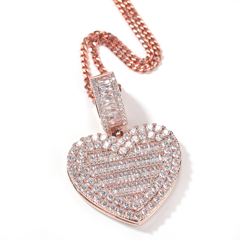 rose gold+3mm cuban chain
