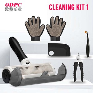 Chuyên Nghiệp 5-Mảnh Pet Grooming Kit: Đa Chức Năng, Tự Làm Sạch Con Lăn Bàn Chải, Nail Clipper, <span class=keywords><strong>Scraper</strong></span>, Deshedding Găng Tay. - Product Image 4