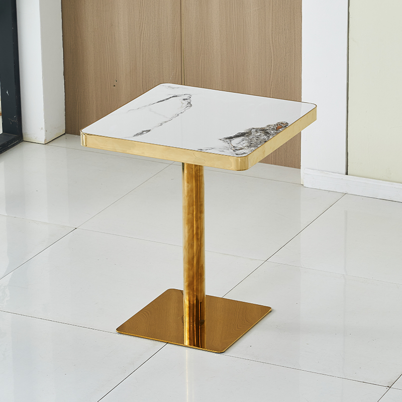 Gold-plated long table 60*60
