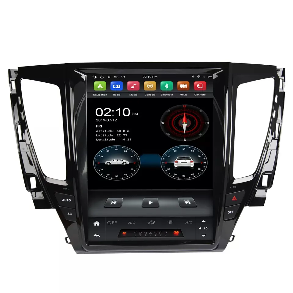 Marco de reproductor de dvd para coche, cable de alimentación de audio, pantalla táctil, compatible con Pajero Sport L200 2017, electrónica, otros