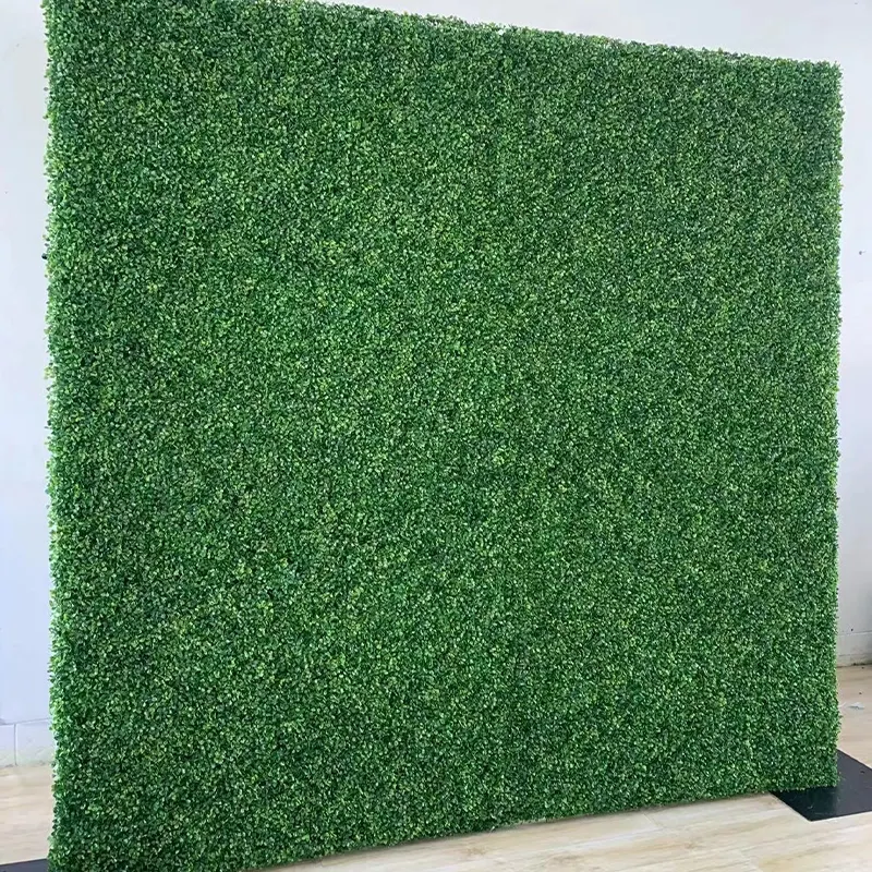 الديكور فو خشب البقس لوحات سياج التحوط خلفية مصنع الاصطناعي العشب الأخضر ألواح للحائط