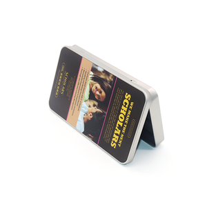 Biểu tượng tùy chỉnh xì gà kim loại tin trường hợp với bản lề Thẻ quà tặng mini hình chữ nhật bản lề nắp hộp thiếc - Product Image 2