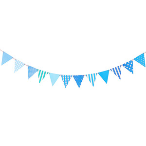Guirnalda de banderines triangulares de arpillera, banderín colorido en blanco, decoración para fiestas, banderines Multicolor - Product Image 5