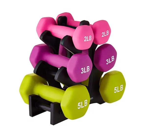 Gym Fitness Equipment Vinyl Neoprene Dumbbell Rack with Cheaper Price
