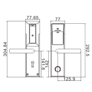 RF Card Swipe <strong>Security</strong> Door Locks Hotel <strong>Intercom</strong> <strong>System</strong> - Product Image 3