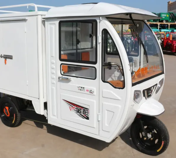 Express Delivery Cargo Tricycle Cabin Closed Van Truck Three Wheels Electric Tricycle