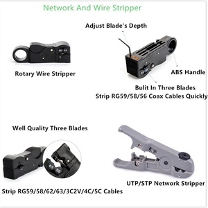 Kit di strumenti di manutenzione per la riparazione di cavi di rete 11 in 1 Kit di crimpatura per cavi Ethernet portatile con uno strumento di crimpatura Ethernet - Product Image 5