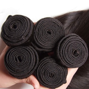 Düz 3 demetleri insan saçı brezilyalı kadın için işlenmemiş insan saçı uzantıları çift atkı örgü demetleri doğal renk - Product Image 3