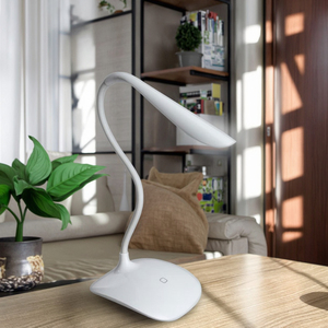ミニLEDデスクランプ3ステップ明るさ調整ABS素材フレキシブルでモダンなデザインの電気バッテリー電源 - Product Image 2