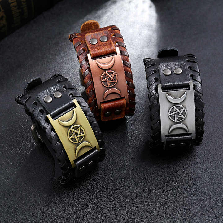 Neues handgemachtes Wikinger-Krieger-Doppel monds tern Echtes Leder armband für Herren accessoires