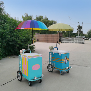 Di động ý <span class=keywords><strong>Ice</strong></span> <span class=keywords><strong>Cream</strong></span> tay đẩy giỏ hàng với hiển thị tủ đông Gelato đứng giỏ hàng - Product Image 3