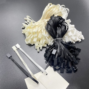 HangTagロープポリエステル製品文字列高級布タグシール文字列エンボスロゴ付きプラスチックシール文字列 - Product Image 5