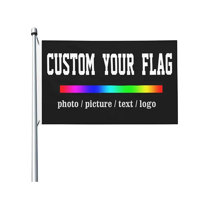 Hersteller 100% Polyester 90x150cm Custom Flags 3x5 Doppelseitige Flaggen mit Logo Custom Print für Indoor Outdoor