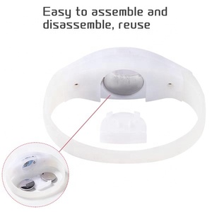 Programmazione RFID LED lampeggiante atmosfera per feste di matrimonio fascino illuminazione attiva campione gratuito braccialetto in silicone con telecomando - Product Image 4