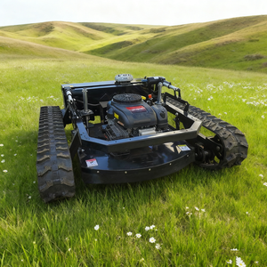 เครื่องตัดหญ้าอัตโนมัติแบบขับเคลื่อนด้วยตัวเอง 190 ซีซี สำหรับงานอุตสาหกรรม แบบออฟโรด ทรงรถถัง กันลื่น ใช้ระบบไฮบริดน้ำมัน-ไฟฟ้า ใช้งานได้ 8 ชั่วโมง รับประกัน 2 ปี ความสูงตัด 20 มม. - Product Image 1