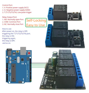 Eletechsup N1-4CH Raspberry pi ESP32ESP8266用の双安定多機能リレーDC12VセルフロックフリップフロップPNトリガーボード - Product Image 4