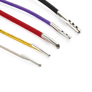 Venta al por mayor 1,5mm 2mm Notebook cuerda elástica púas cordón elástico etiqueta tarjeta corbata uso patrón caucho Material trenzado acabado zapatos - Product Image 2