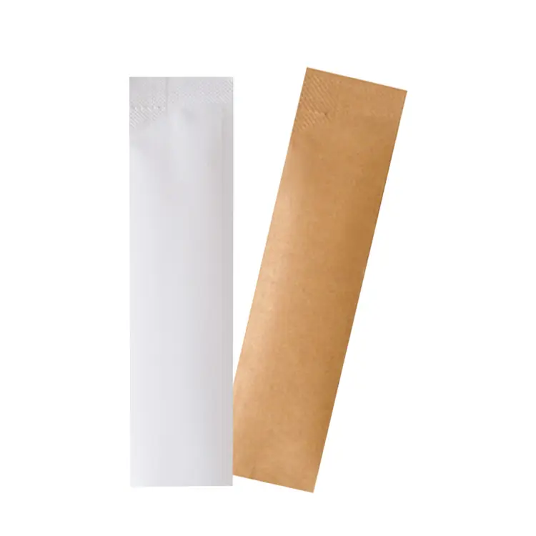 Sac en papier kraft personnalisé, blanc, marron, métallique, blanc, housse à fermeture thermique, sucre, bâton individuel, sachets de sachets, en stock