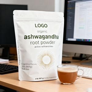 Superfood Vegan Ashwagandha ผงรากแบบไม่ใช้เจลแคปซูลอาหารเสริมสมุนไพรรองรับความแข็งแรงของผู้ใหญ่ - Product Image 4