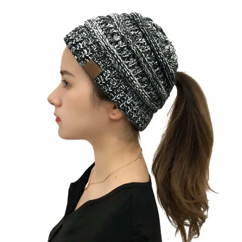 Sombreros de invierno de punto arrugado para adultos, lana sólida cálida para exteriores, venta al por mayor, 2023