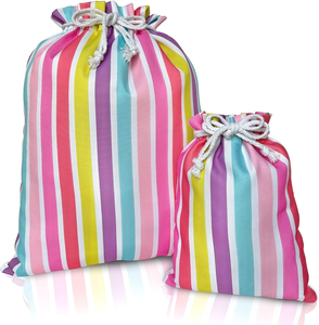Large Eco Friendly <strong>Draw</strong> <strong>String</strong> Dust <strong>Bag</strong> Rainbow <strong>Pattern</strong> Canvas Dust <strong>Bag</strong> for Purses Shoe Boxes Blankets - Product Image 1