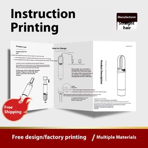 Black and White Manual Product Instruction <strong>Booklet</strong> Folded Page Set with Poster Color Printing for Box Usage - Product Image 3