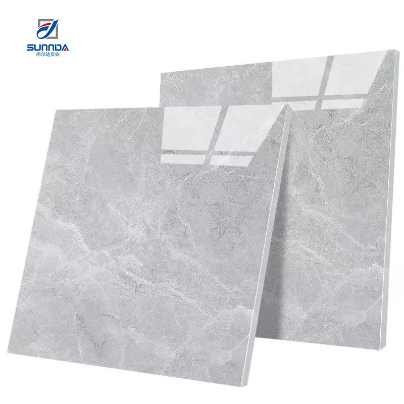 Foshan usine Nano brillant poli carrelage émaillé porcelaine sol mur marbre carreaux de céramique 600x600 pour maison chambre escaliers