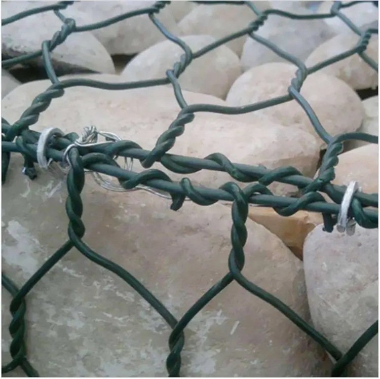 Esagonale gabion scatole gabbion fornitori di rete in Pvc rivestito saldato Gabion maglia