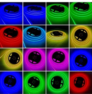 New Item COB RGB+CCT <strong>LED</strong> Strip Light CRI90+ IP20/ IP67 WCP 2700K+RGB+6000K 100mm/segment Total 1000lm/m CE, ROHS, <strong>UL</strong> <strong>Approved</strong> - Product Image 2